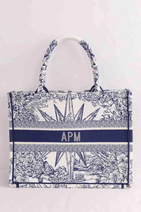 Cabas Dior Book tote medium Bleu en Tissu