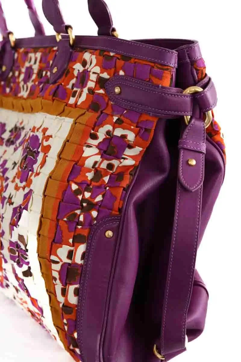 Cabas Escada Margeretha Violet en Cuir