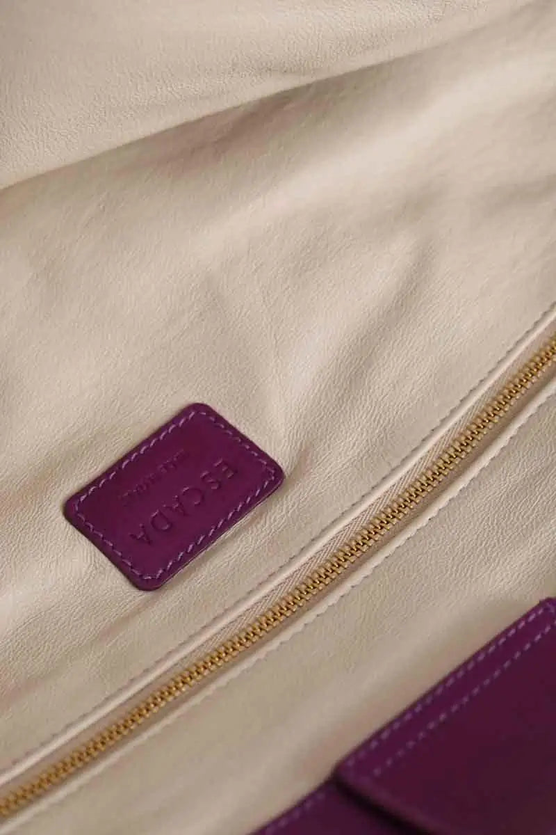 Cabas Escada Margeretha Violet en Cuir