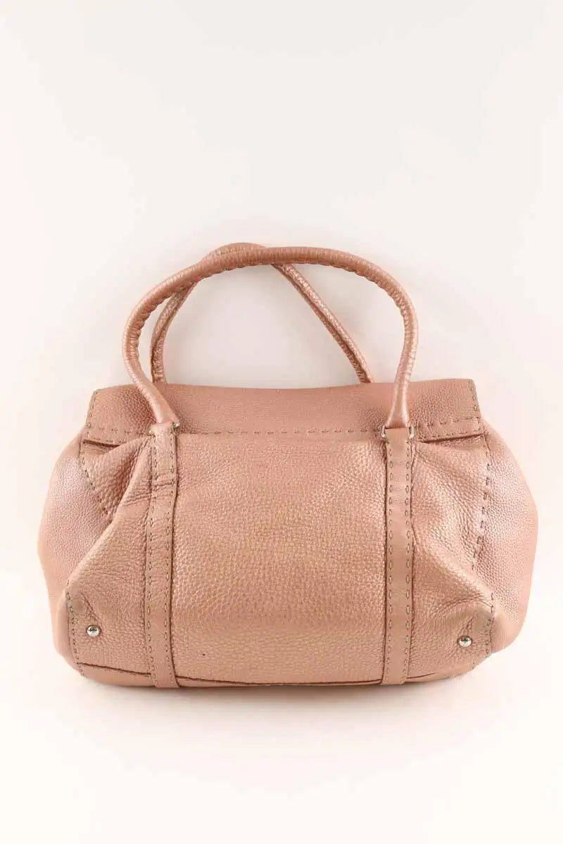 Cabas Fendi Linda Selleria  Rose en Cuir