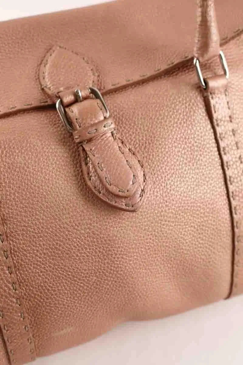 Cabas Fendi Linda Selleria  Rose en Cuir