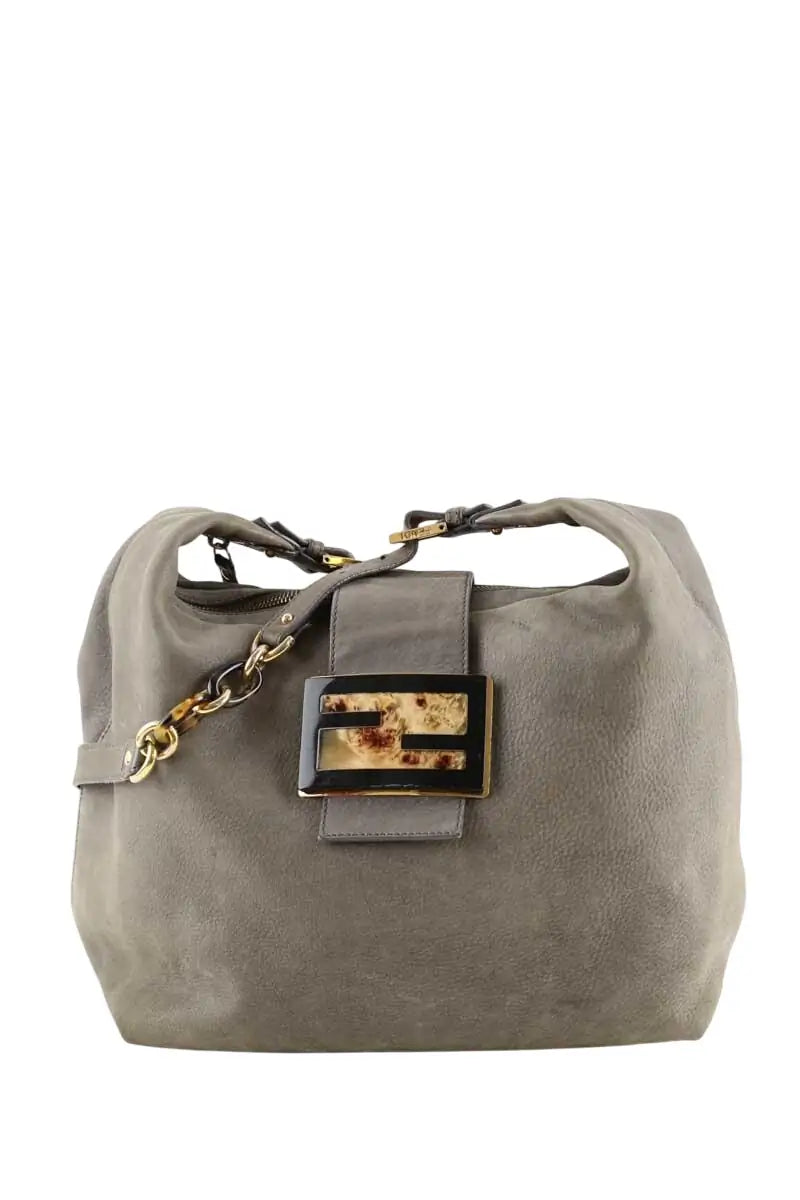 Cabas Fendi Mama Forever Hobo Gris en Cuir - Seconde Main