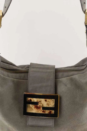 Cabas Fendi Mama Forever Hobo Gris en Cuir