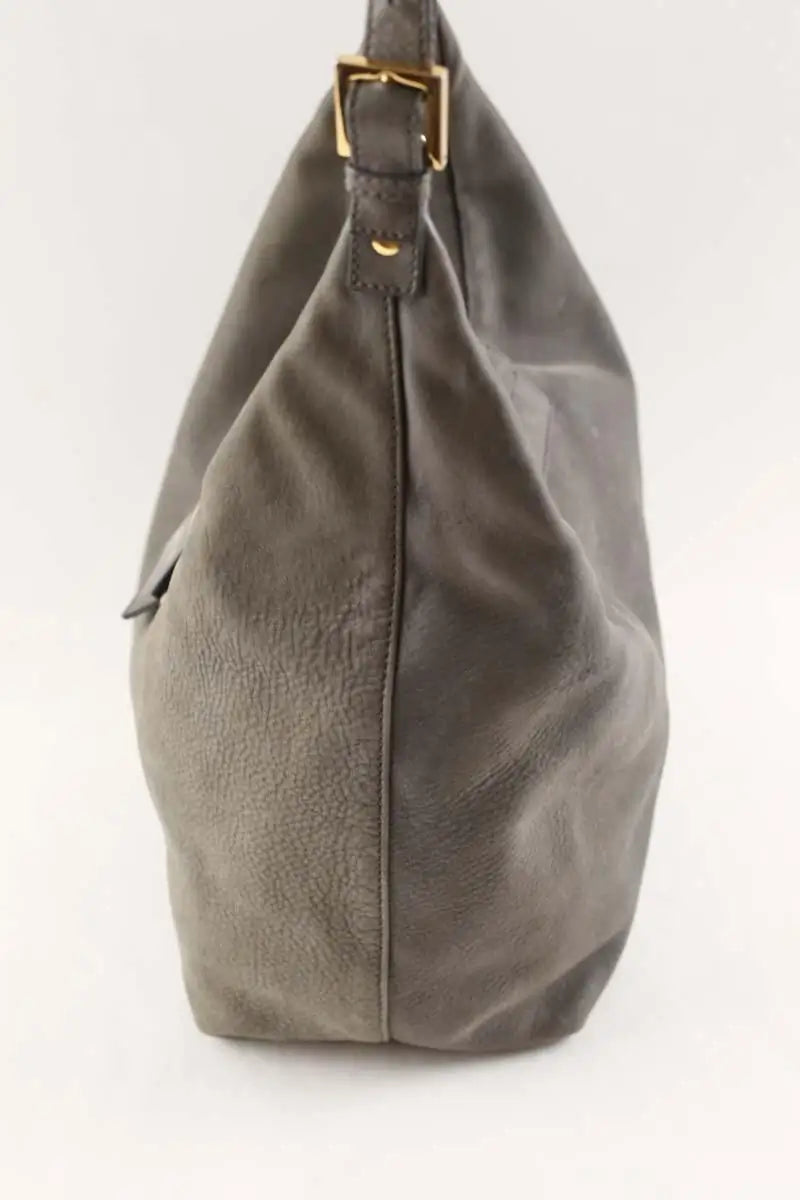 Cabas Fendi Mama Forever Hobo Gris en Cuir