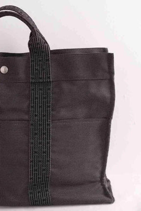 Cabas Hermès Canvas Anthracite en Tissu