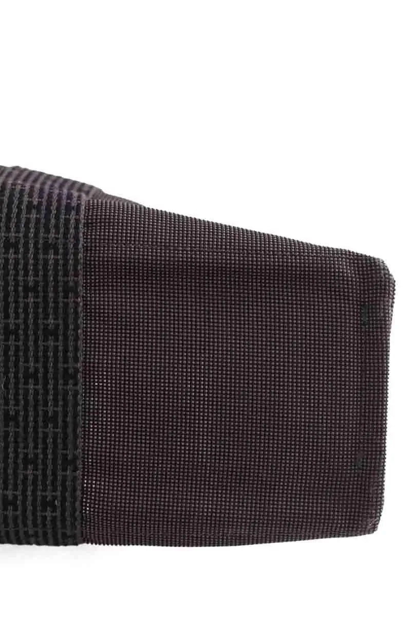 Cabas Hermès Canvas Anthracite en Tissu