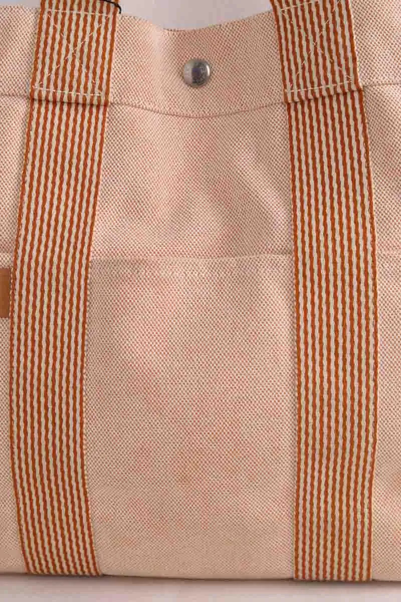 Cabas Hermès Rose en Tissu