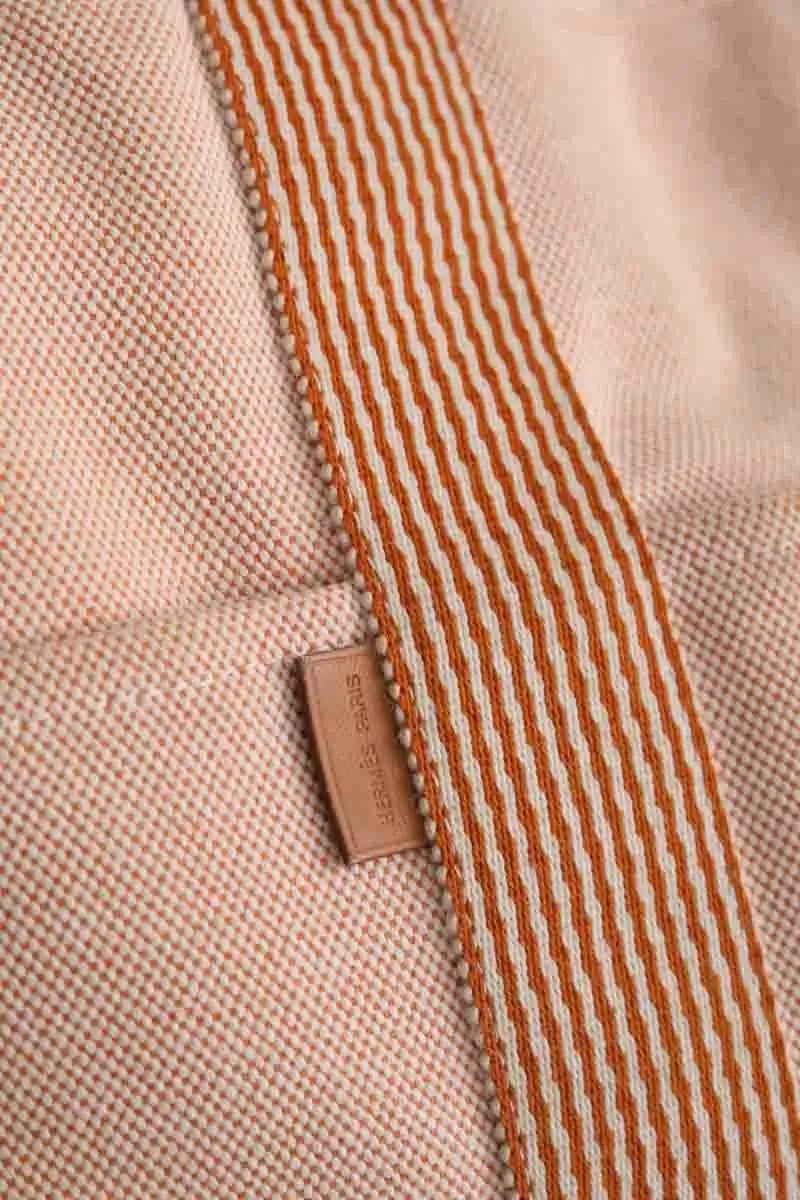 Cabas Hermès Rose en Tissu