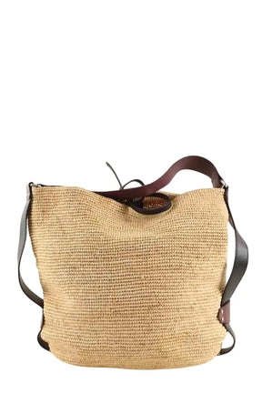 Cabas Isabel Marant Bayia en raphia Ecru en Osier - Seconde Main