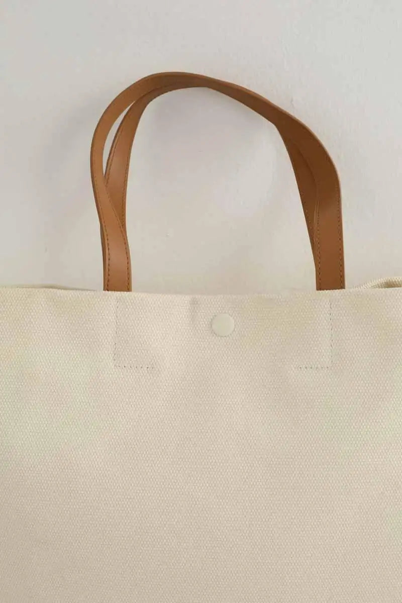 Cabas Lacoste Beige en Tissu