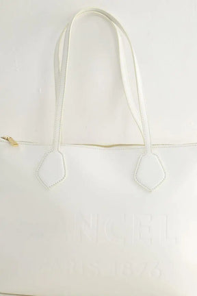 Cabas Lancel Blanc en Cuir