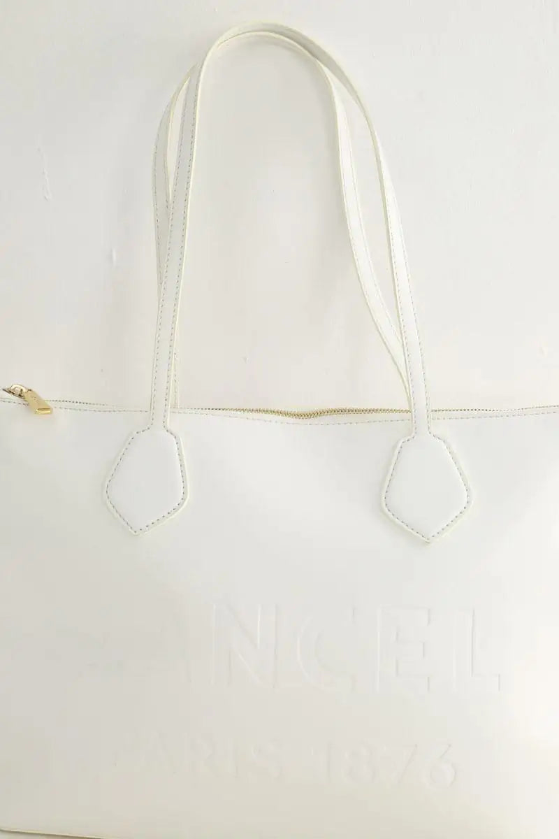 Cabas Lancel Blanc en Cuir