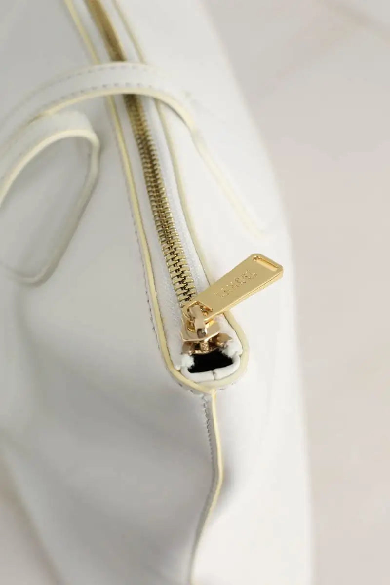 Cabas Lancel Blanc en Cuir