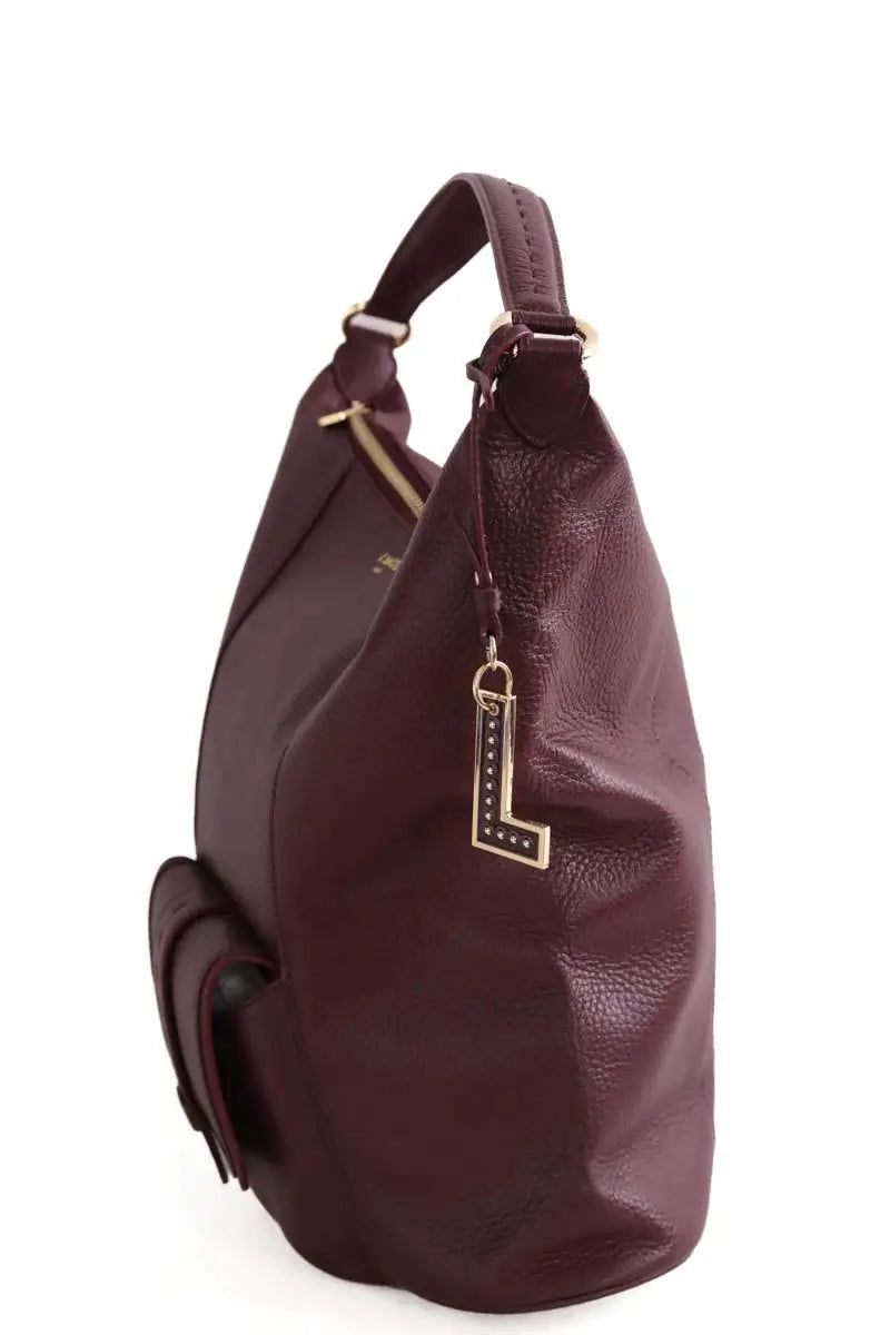 Cabas Lancel Flirt Bordeaux en Cuir