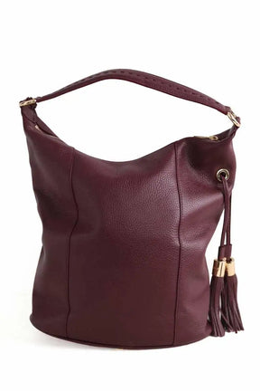 Cabas Lancel Flirt Bordeaux en Cuir