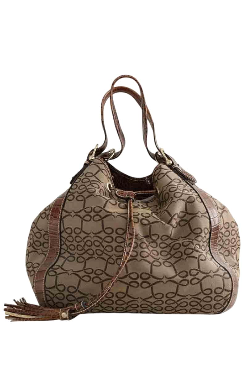 Cabas Lancel Marron en Tissu - Seconde Main
