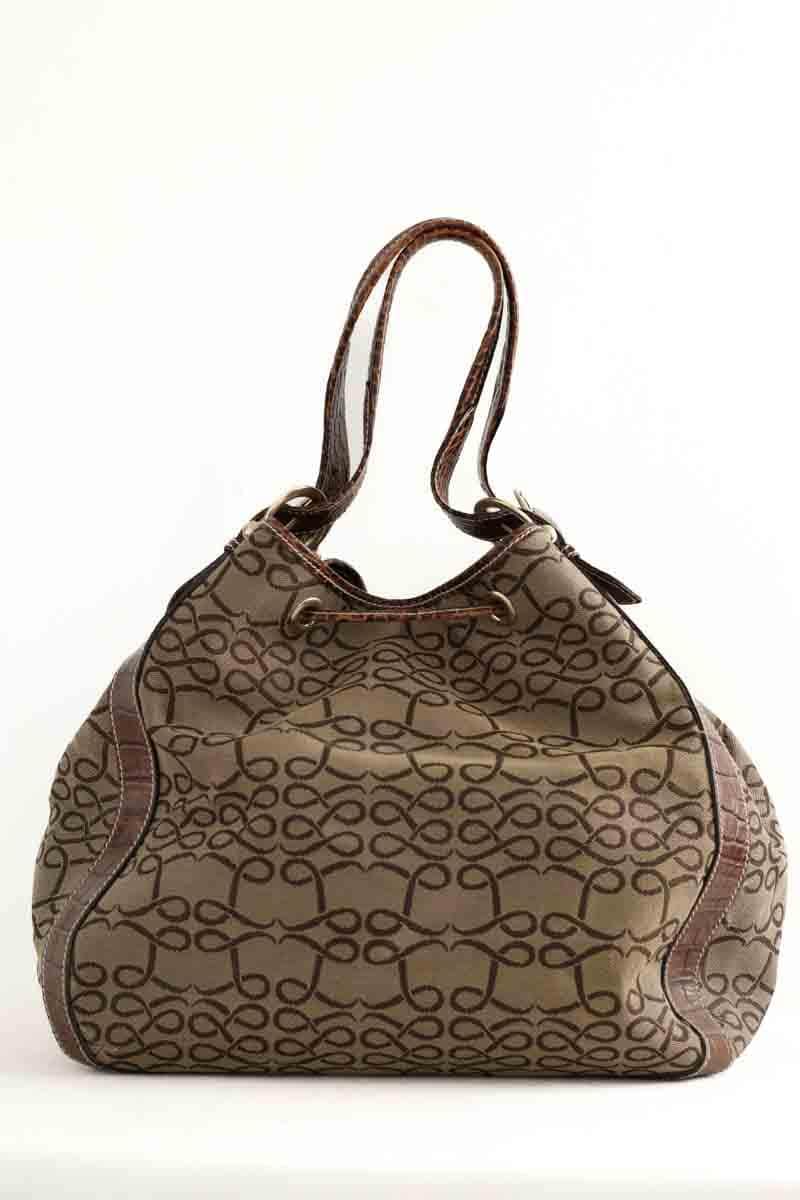 Cabas Lancel Marron en Tissu