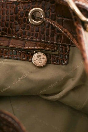 Cabas Lancel Marron en Tissu