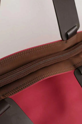 Cabas Lancel Rouge en Tissu