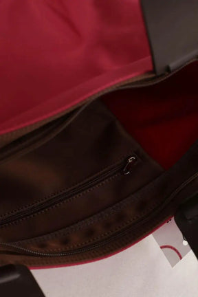 Cabas Lancel Rouge en Tissu