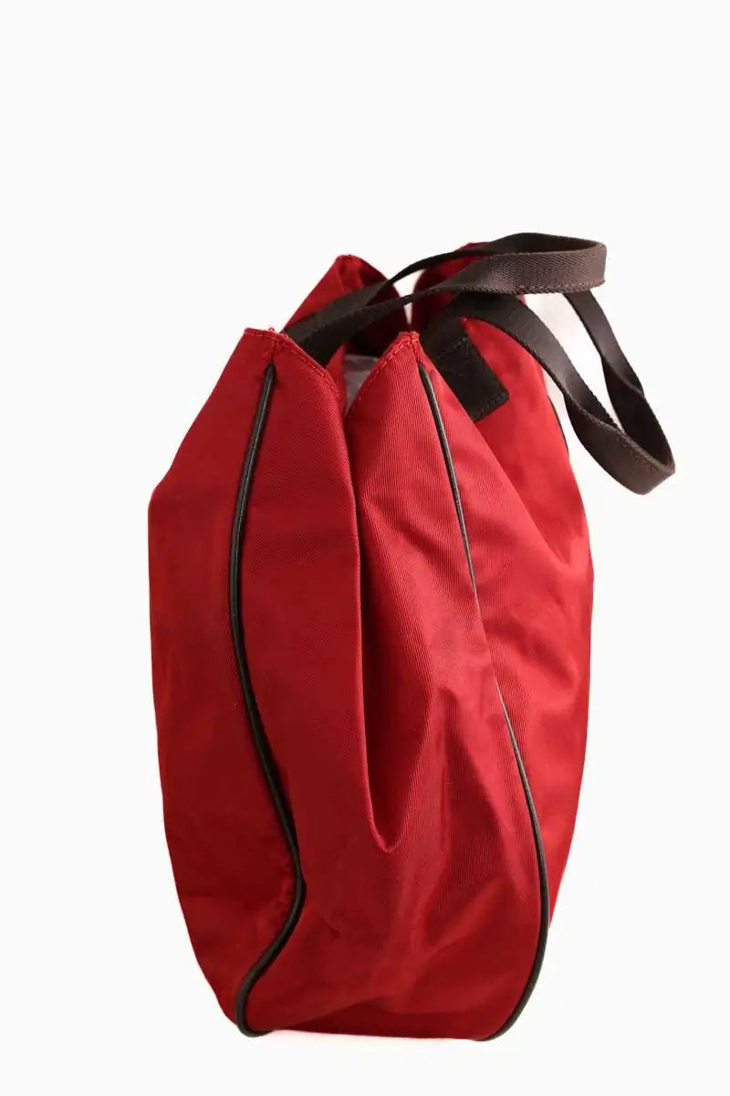 Cabas Lancel Rouge en Tissu