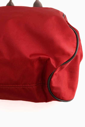Cabas Lancel Rouge en Tissu