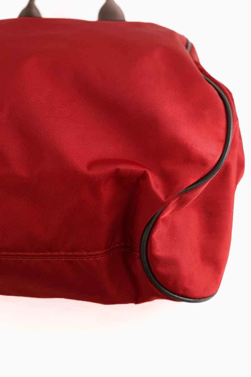 Cabas Lancel Rouge en Tissu