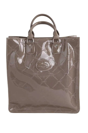 Cabas Longchamp Gris en Cuir verni - Seconde Main