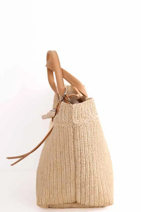 Cabas Longchamp Le Roseau Beige en Osier