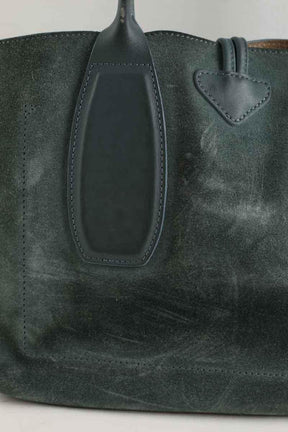 Cabas Longchamp Roseau Vert en Daim