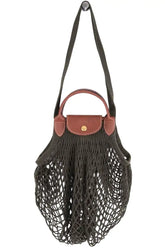 Cabas Longchamp Sac filet XS  Vert en Cuir - Seconde Main