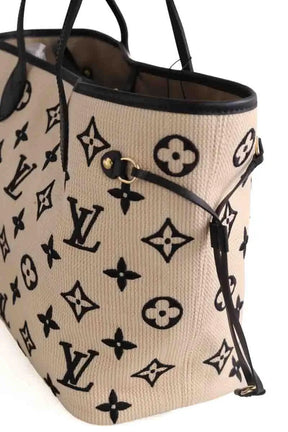 Cabas Louis Vuitton Neverfull MM Beige en Cuir