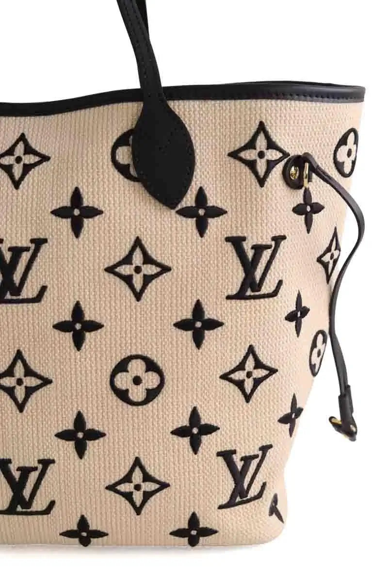 Cabas Louis Vuitton Neverfull MM Beige en Cuir