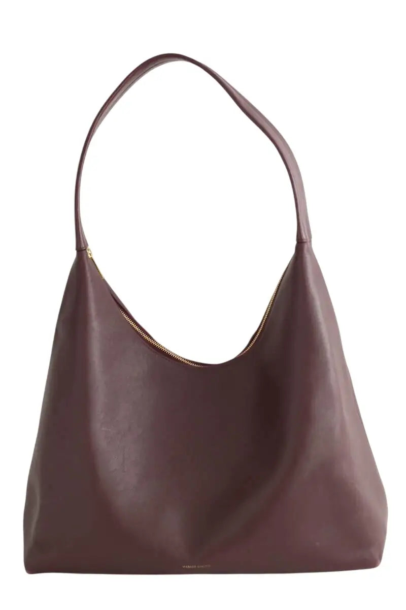 Cabas Mansur Gavriel Candy Hobo Bordeaux en Cuir - Seconde Main