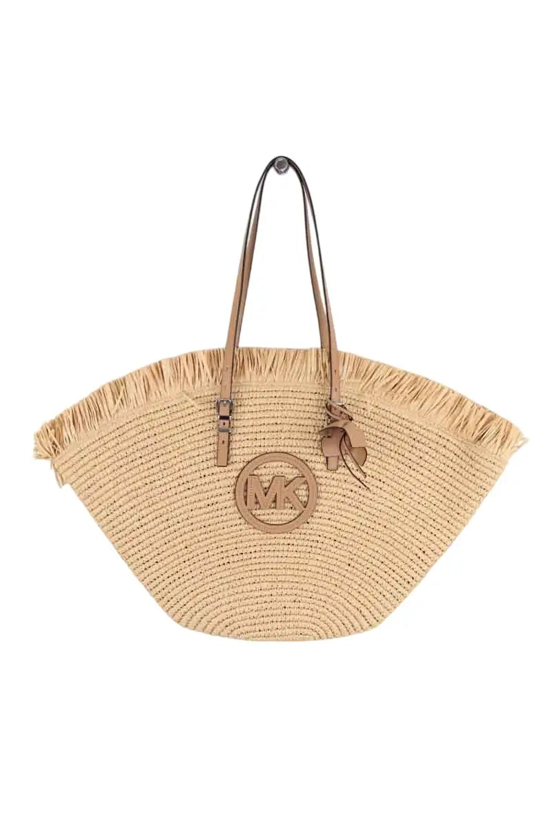 Cabas Michael Kors Isa trapéze Beige en Osier - Seconde Main