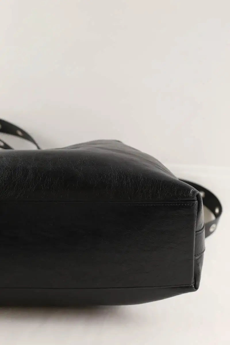 Cabas MISBHV Hobo Noir en Cuir