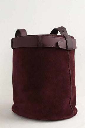 Cabas Prada Buckle Bordeaux en Daim