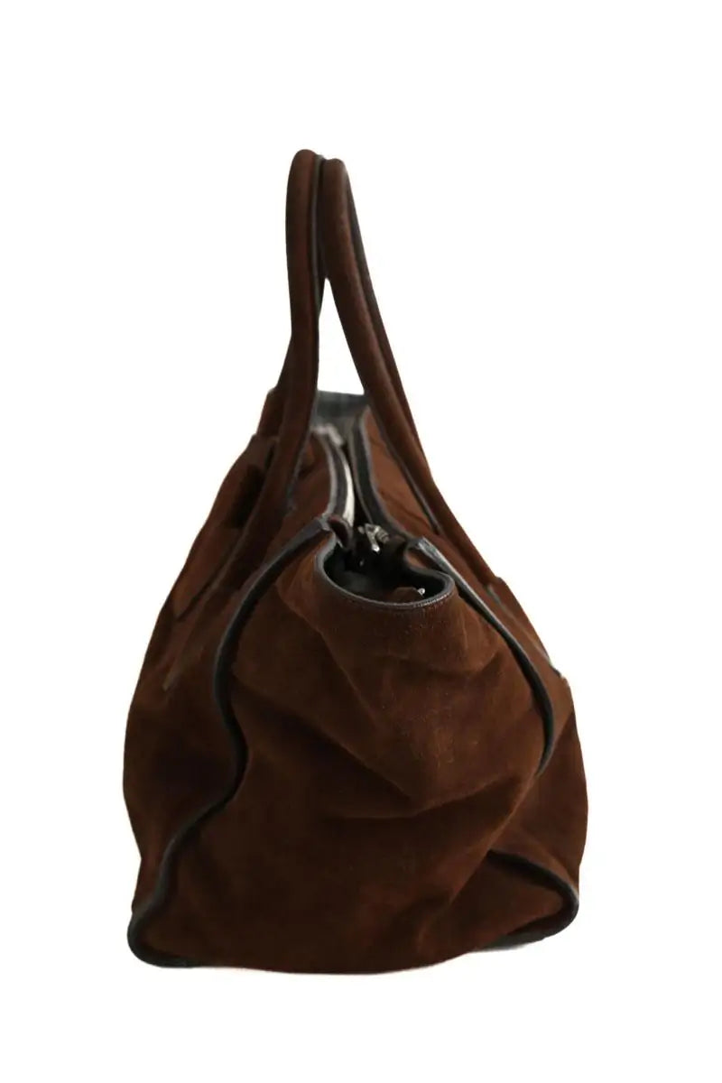Cabas Prada Prada Galleria Daim marron Marron en Daim