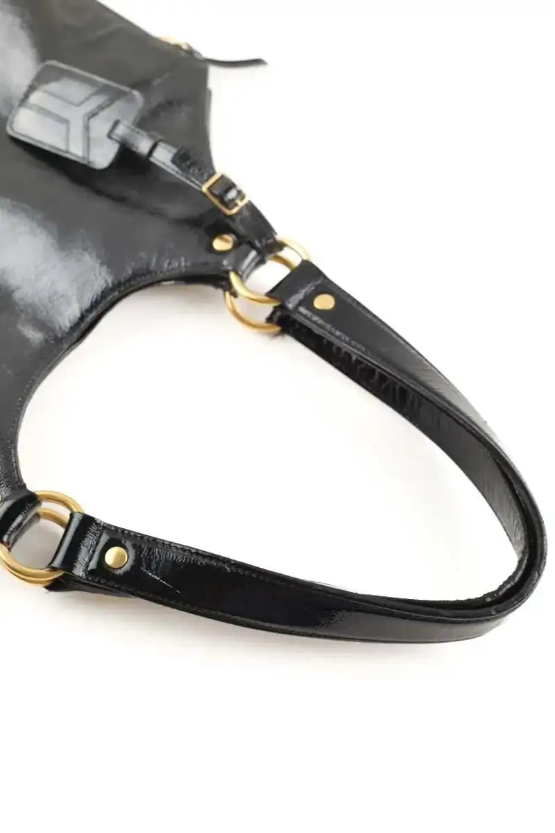 Cabas Saint Laurent Tribute Noir en Cuir verni