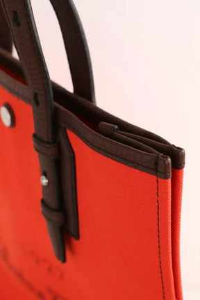 Cabas Salvatore Ferragamo Canvas Tote Bag Orange en Tissu
