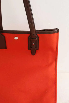 Cabas Salvatore Ferragamo Canvas Tote Bag Orange en Tissu