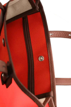 Cabas Salvatore Ferragamo Canvas Tote Bag Orange en Tissu