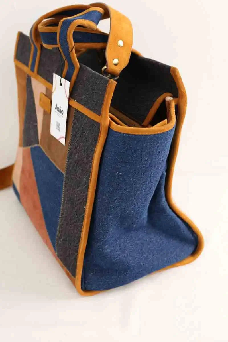 Cabas Sessun Multicolore en Daim