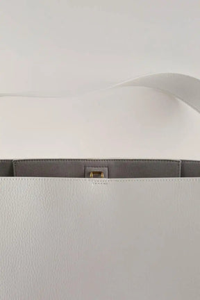 Cabas Stella McCartney Frayme totebag Blanc en Cuir