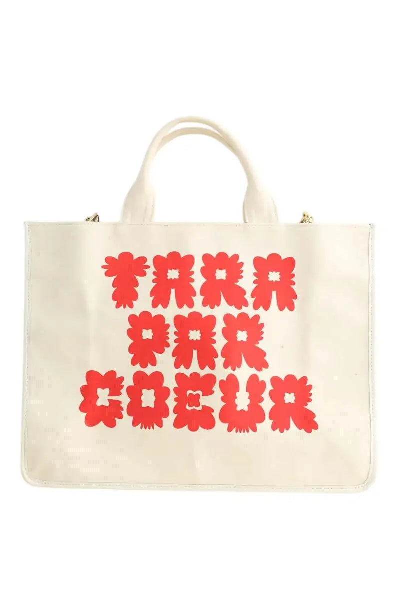 Cabas Tara Jarmon Tara par coeur Beige en Tissu - Seconde Main