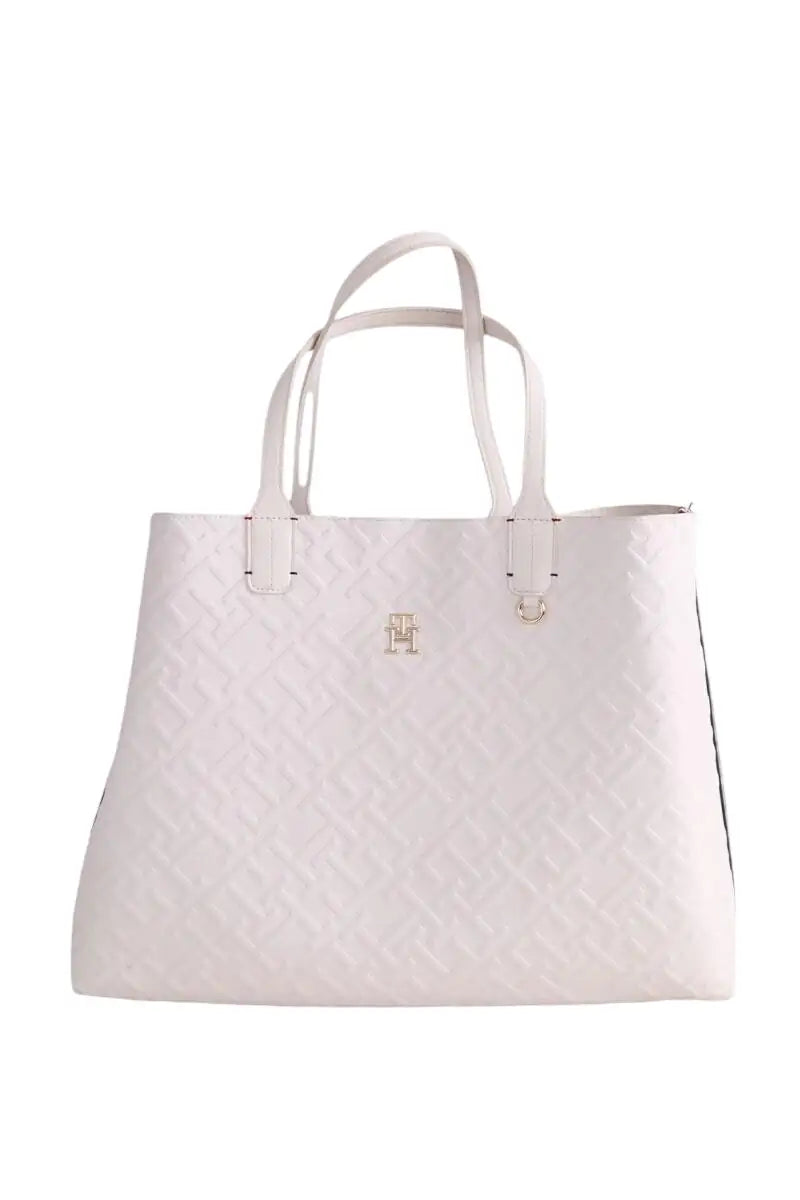Cabas Tommy Hilfiger Blanc en Cuir - Seconde Main