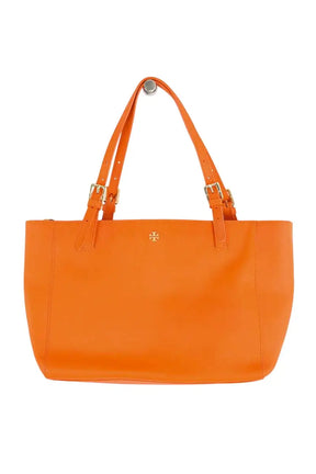Cabas Tory Burch tory burch emerson small Orange en Cuir - Seconde Main