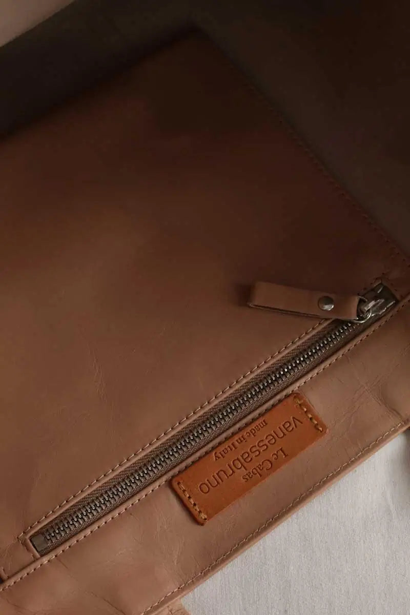 Cabas Vanessa Bruno Rose en Cuir