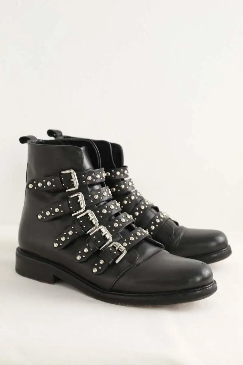 Boots à boucles Maje  Noir