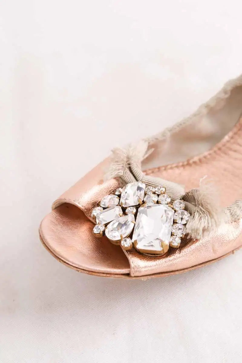 Ballerines Miu Miu Rose en Cuir